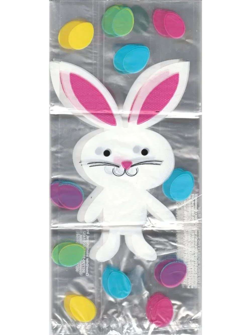 Easter Gift Bags Bunny Treat Plastic 5 x 11 inch Lot 12